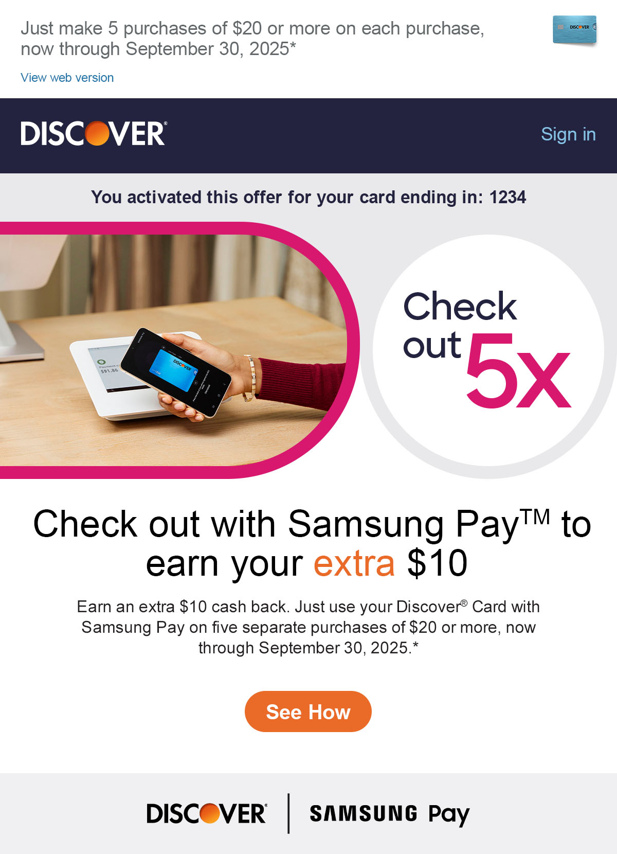 Samsung Pay - Reminder